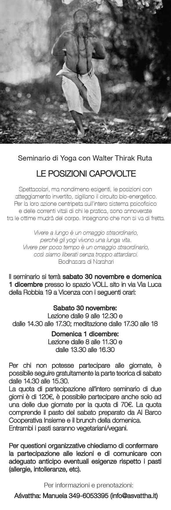 locandina evento posizioni di yoga 